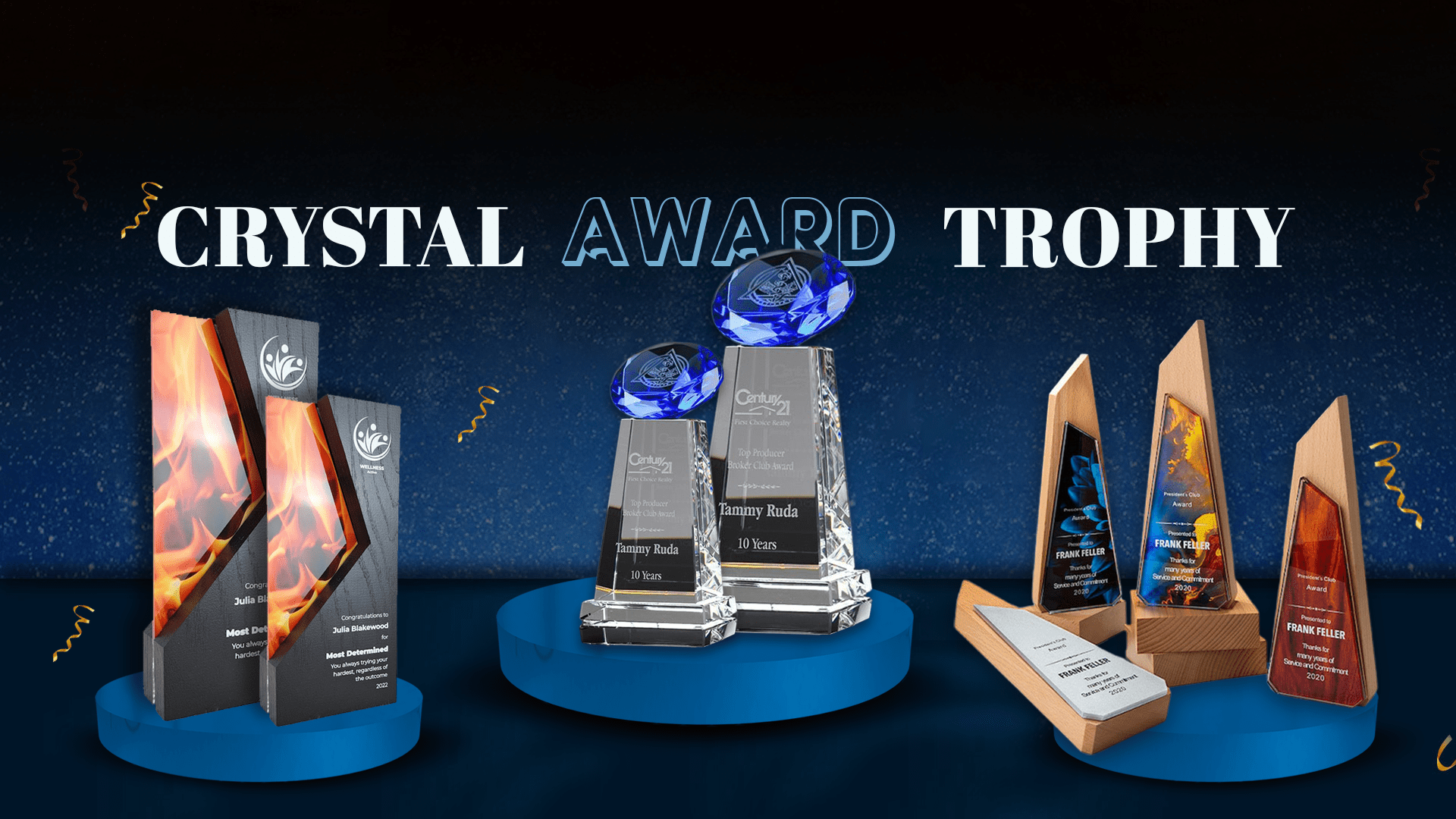 Crystal Award Trophy